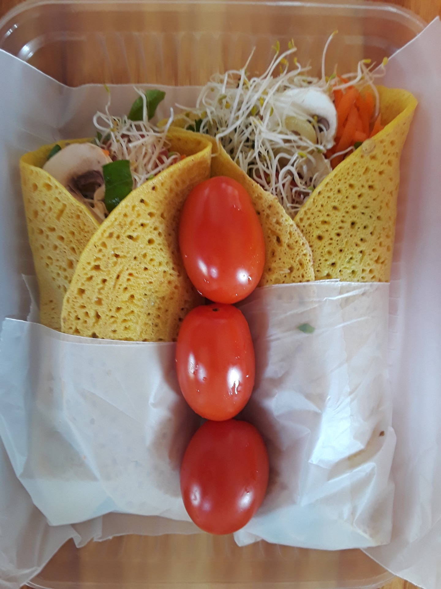 Wraps en dosa de arroz yamani